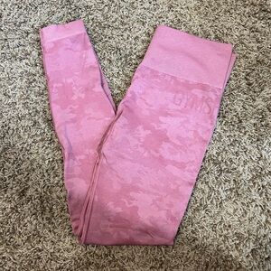 pink gymshark camo leggings